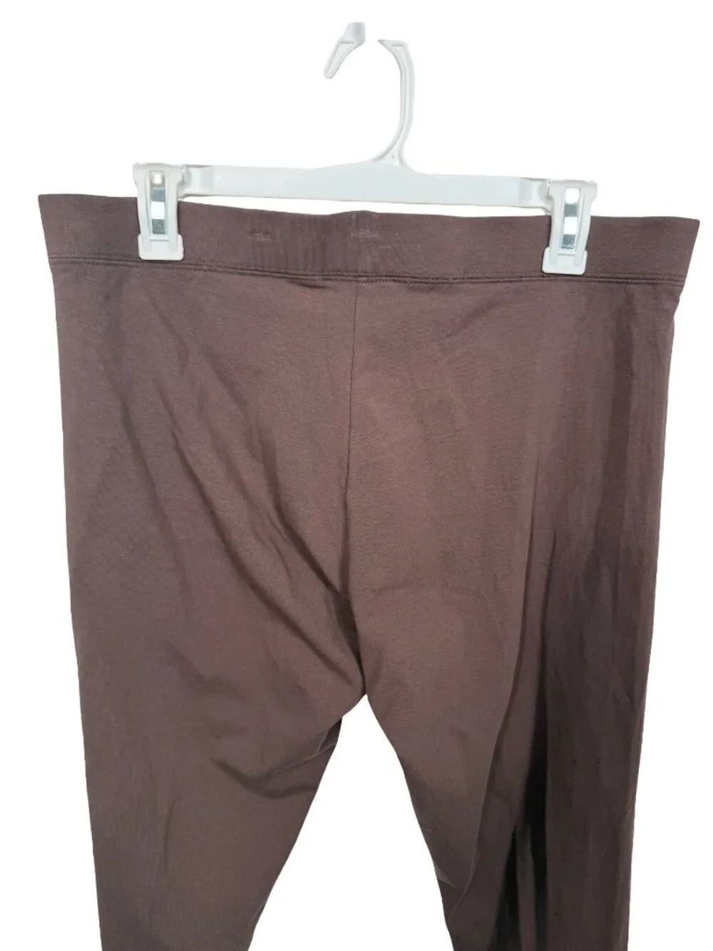 Soft Surroundings Pull On Pants Womens Large Brown Capri Elastic Stretch High